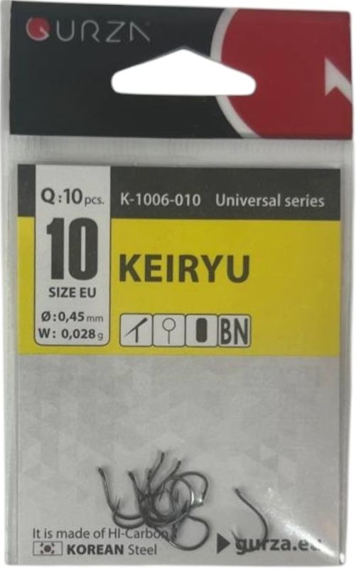 Гачки 10 шт KEIRYU size 10