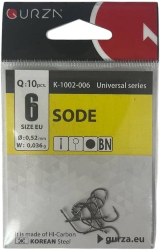 Гачки 10 шт SODE size 6