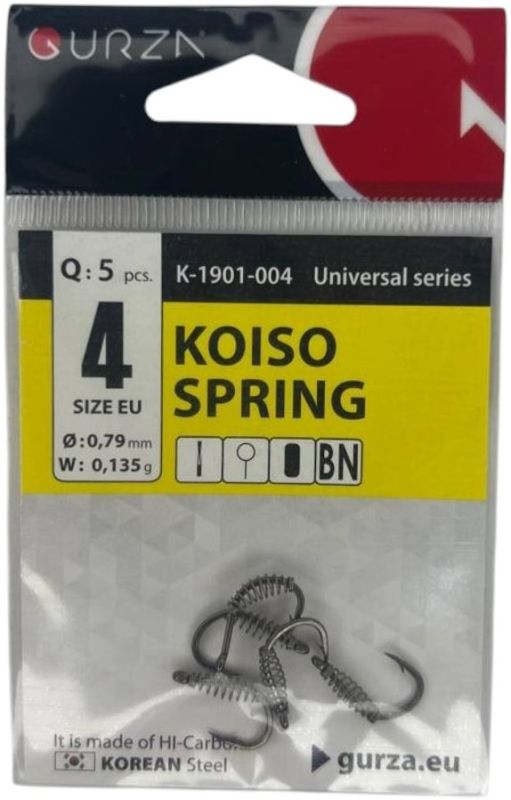 Гачки 5 шт KOISO SPRING size 4