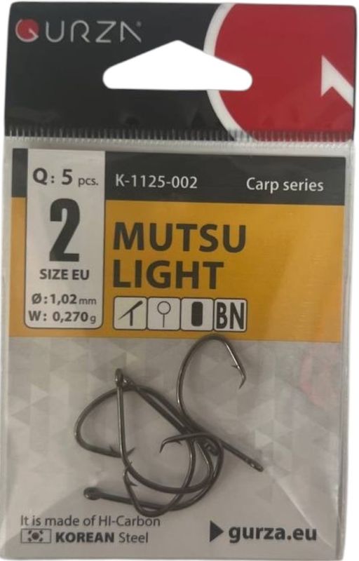 Гачки 5 шт MUTSU LIGHT size 2