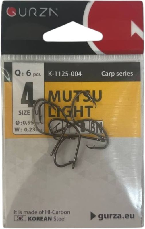 Гачки 6 шт MUTSU LIGHT size 4